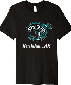 Ketchikan Alaska Native American Tribal Orca Killer Whale Premium T-Shirt