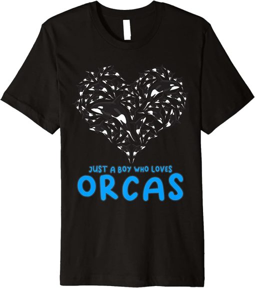 Just a Boy who loves Orcas Men Premium T-Shirt